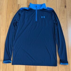 Under Armour Boy's Navy & Blue 1/4 Zip Performance Pullover